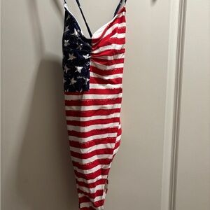 Patriotic Stars & Stripes One-Piece Swimsuit